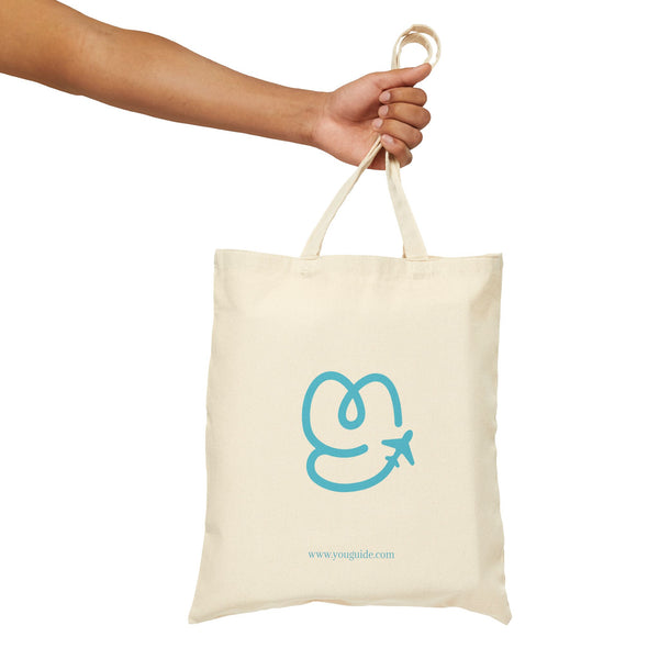 YouGuide Designs Organic Cotton Canvas Tote Bag - Ideal for Eco-Conscious Shoppers