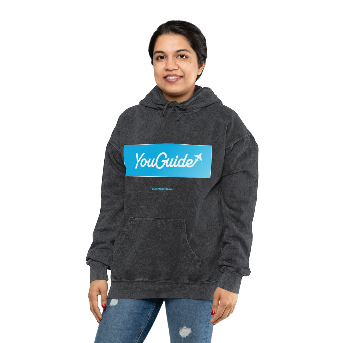 YouGuide Designs: Unisex Mineral Wash Hoodie – Effortless Style for All