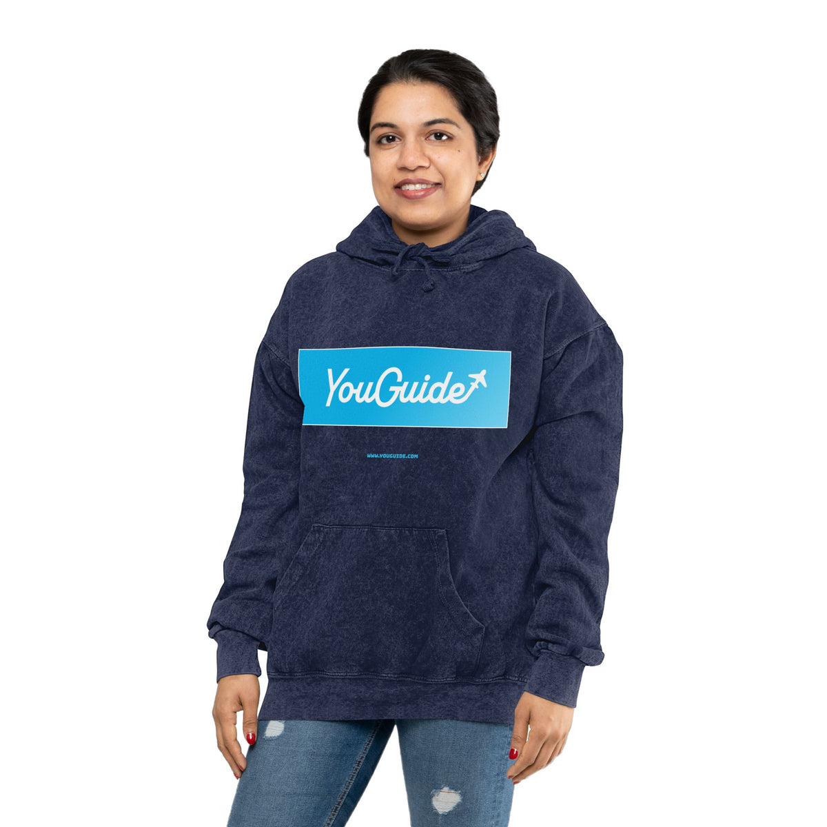 YouGuide Designs: Unisex Mineral Wash Hoodie – Effortless Style for All